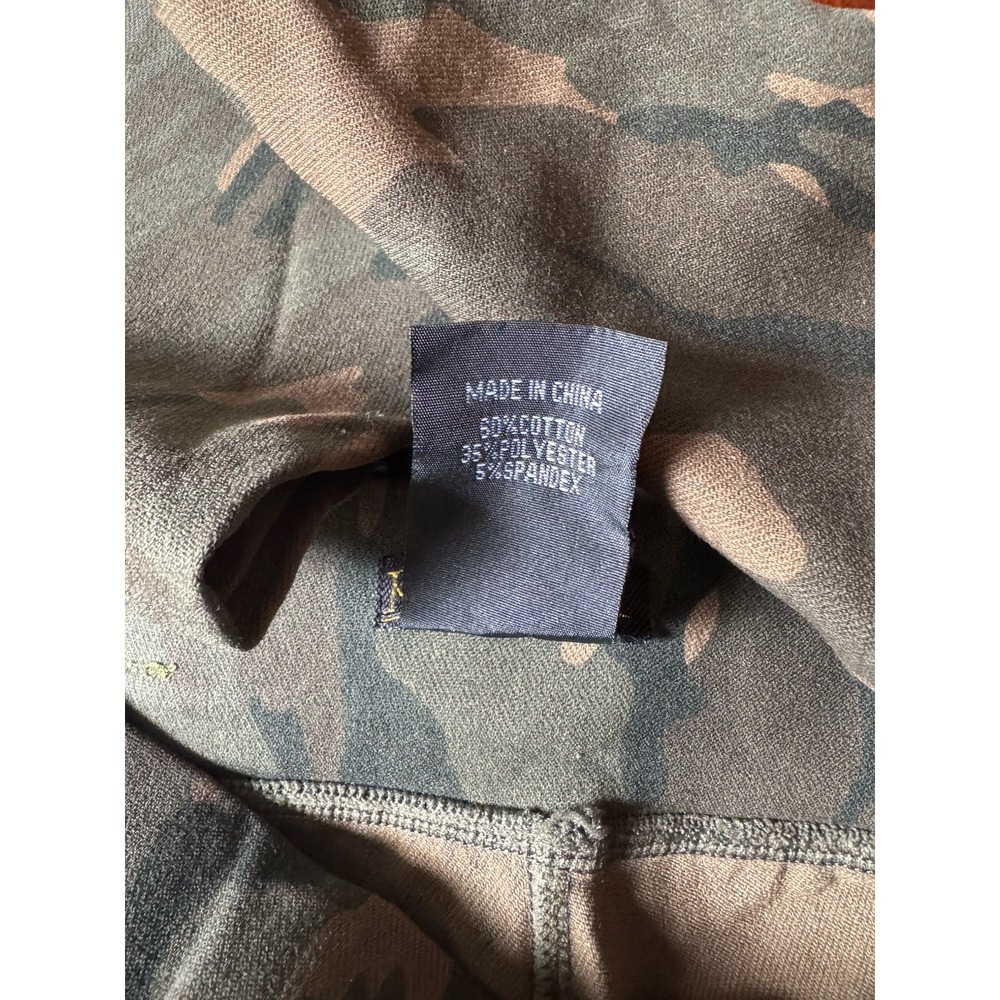 Kroix Premium Denim Size Women's S/M‎ Olive Green Animal Print Leggings Buttons - Picture 6 of 8